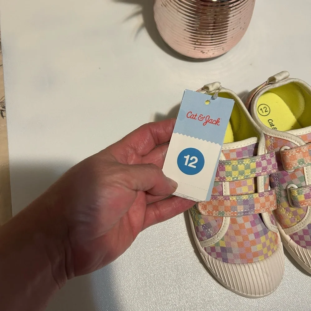 Colorful Checkered Kids Shoes - Picture 2 of 2